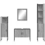 4-teiliges Badezimmerschrank-Set aus grauem Sonoma-Sperrholz von , Badezimmermöbel - Ref: Foro24-3214362, Preis: 226,90 €, Ra...