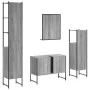 4-teiliges Badezimmerschrank-Set aus grauem Sonoma-Sperrholz von , Badezimmermöbel - Ref: Foro24-3214362, Preis: 226,90 €, Ra...