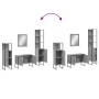 Set de armario de baño 4 pzas madera contrachapada gris sonoma de , Muebles de baño - Ref: Foro24-3214362, Precio: 229,22 €