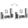 Sonoma gray plywood 4-piece bathroom cabinet set by , Bathroom furniture - Ref: Foro24-3214362, Price: 226,55 €, Discount: %