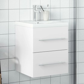 Mueble de baño con lavabo integrado blanco