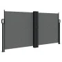 Anthracite gray retractable side awning 120x1200 cm by , Umbrellas - Ref: Foro24-4004793, Price: 132,76 €, Discount: %