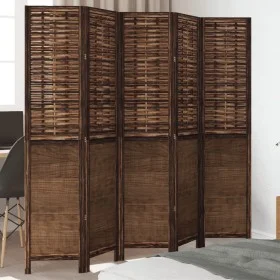 5-teiliges Trennsieb aus dunkelbraunem Paulownia-Holz von , Raumteiler - Ref: Foro24-358710, Preis: 137,46 €, Rabatt: %