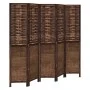 5-teiliges Trennsieb aus dunkelbraunem Paulownia-Holz von , Raumteiler - Ref: Foro24-358710, Preis: 141,72 €, Rabatt: %