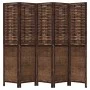 5-teiliges Trennsieb aus dunkelbraunem Paulownia-Holz von , Raumteiler - Ref: Foro24-358710, Preis: 141,72 €, Rabatt: %