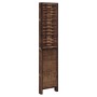 Biombo separador de 5 paneles madera paulownia marrón oscuro de , Divisores de ambientes - Ref: Foro24-358710, Precio: 144,34...
