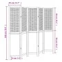 5-teiliges Trennsieb aus dunkelbraunem Paulownia-Holz von , Raumteiler - Ref: Foro24-358710, Preis: 141,72 €, Rabatt: %