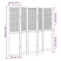 Biombo separador de 5 paneles madera paulownia marrón oscuro de , Divisores de ambientes - Ref: Foro24-358710, Precio: 144,34...