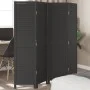 Black Paulownia solid wood 4-panel dividing screen by , Room dividers - Ref: Foro24-358849, Price: 111,49 €, Discount: %