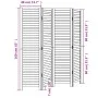 Black Paulownia solid wood 4-panel dividing screen by , Room dividers - Ref: Foro24-358849, Price: 111,49 €, Discount: %