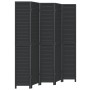 Black Paulownia solid wood 5-panel dividing screen by , Room dividers - Ref: Foro24-358856, Price: 169,71 €, Discount: %