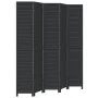 Black Paulownia solid wood 5-panel dividing screen by , Room dividers - Ref: Foro24-358856, Price: 166,00 €, Discount: %