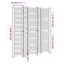 Black Paulownia solid wood 5-panel dividing screen by , Room dividers - Ref: Foro24-358856, Price: 169,71 €, Discount: %