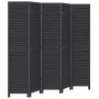 Black Paulownia solid wood 5-panel dividing screen by , Room dividers - Ref: Foro24-358854, Price: 145,33 €, Discount: %