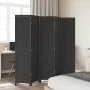 Black Paulownia solid wood 5-panel dividing screen by , Room dividers - Ref: Foro24-358854, Price: 145,33 €, Discount: %