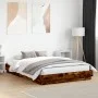 Smoked oak engineered wood bed frame 140x200cm by , Beds and slatted bases - Ref: Foro24-3209860, Price: 125,88 €, Discount: %