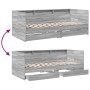 Sonoma graue Holzwerkstoffliege mit Schubladen 100x200 cm von , Betten und Lattenroste - Ref: Foro24-3280844, Preis: 210,54 €...