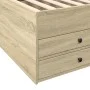 Lounger with Sonoma oak engineered wood drawers 75x190 cm by , Beds and slatted bases - Ref: Foro24-3280890, Price: 161,47 €,...