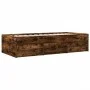 Lounger with drawers engineered smoked oak wood 75x190 cm by , Beds and slatted bases - Ref: Foro24-3280892, Price: 165,41 €,...