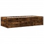Tumbona con cajones madera ingeniería roble ahumado 75x190 cm de , Camas y somieres - Ref: Foro24-3280892, Precio: 167,33 €