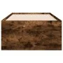 Lounger with drawers engineered smoked oak wood 75x190 cm by , Beds and slatted bases - Ref: Foro24-3280892, Price: 165,41 €,...