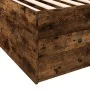 Lounger with drawers engineered smoked oak wood 75x190 cm by , Beds and slatted bases - Ref: Foro24-3280892, Price: 165,41 €,...