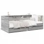 Sonoma gray engineered wood lounger with drawers 75x190 cm by , Beds and slatted bases - Ref: Foro24-3280865, Price: 193,43 €...
