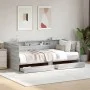 Sonoma graue Holzwerkstoffliege mit Schubladen 75x190 cm von , Betten und Lattenroste - Ref: Foro24-3280865, Preis: 196,75 €,...