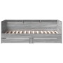 Sonoma graue Holzwerkstoffliege mit Schubladen 75x190 cm von , Betten und Lattenroste - Ref: Foro24-3280865, Preis: 193,73 €,...