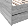 Sonoma graue Holzwerkstoffliege mit Schubladen 75x190 cm von , Betten und Lattenroste - Ref: Foro24-3280865, Preis: 193,73 €,...
