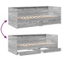Sonoma graue Holzwerkstoffliege mit Schubladen 75x190 cm von , Betten und Lattenroste - Ref: Foro24-3280865, Preis: 193,73 €,...