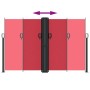 Red retractable side awning 160x1000 cm by , Umbrellas - Ref: Foro24-4004732, Price: 130,09 €, Discount: %