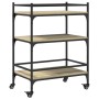 Küchenwagen aus Sonoma-Eichenholzwerkstoff, 65 x 40 x 86,5 cm von , Küchen- und Speisewagen - Ref: Foro24-842397, Preis: 62,1...