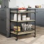 Küchenwagen aus Sonoma-Eichenholzwerkstoff, 65 x 40 x 86,5 cm von , Küchen- und Speisewagen - Ref: Foro24-842397, Preis: 62,1...