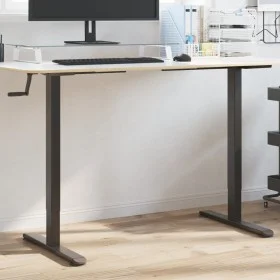 Black steel standing desk frame (94-135)x60x(70-114) cm by , Desks - Ref: Foro24-4005341, Price: 134,24 €, Discount: %