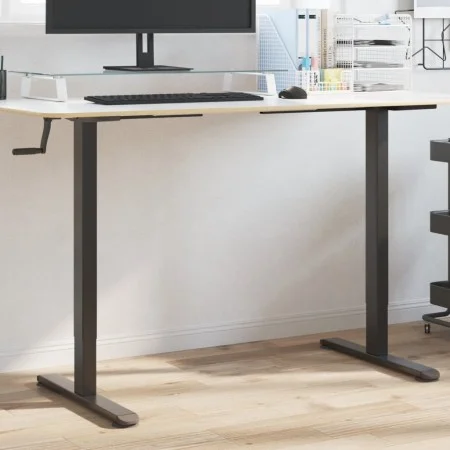Black steel standing desk frame (94-135)x60x(70-114) cm by , Desks - Ref: Foro24-4005341, Price: 134,24 €, Discount: %