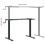 Marco de escritorio de pie acero negro (94-135)x60x(70-114) cm de , Escritorios - Ref: Foro24-4005341, Precio: 134,24 €, Desc...