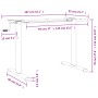 Stehpultgestell aus schwarzem Stahl (94-135)x60x(70-114) cm von , Schreibtische - Ref: Foro24-4005341, Preis: 136,09 €, Rabat...
