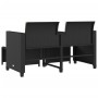 2-seater garden sofa with black PE rattan table and stools by , Garden sets - Ref: Foro24-368416, Price: 224,47 €, Discount: %