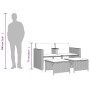 2-seater garden sofa with black PE rattan table and stools by , Garden sets - Ref: Foro24-368416, Price: 224,47 €, Discount: %
