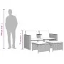 2-Sitzer-Gartensofa mit schwarzem PE-Rattantisch und Hockern von , Gartensets - Ref: Foro24-368416, Preis: 220,07 €, Rabatt: %