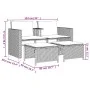 2-seater garden sofa with black PE rattan table and stools by , Garden sets - Ref: Foro24-368416, Price: 220,07 €, Discount: %