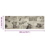Alfombra de cocina lavable terciopelo gris café 60x180 cm de , Felpudos - Ref: Foro24-4005582, Precio: 37,90 €, Descuento: %