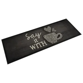Waschbare Küchenmatte aus schwarzem Samt, 60 x 180 cm von , Fußmatten - Ref: Foro24-4005594, Preis: 40,49 €, Rabatt: %