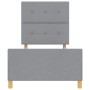 Estructura de cama con cabecera Gris claro 100 x 200 cm tela
