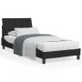 Black velvet bed frame with LED lights 80x200 cm by , Beds and slatted bases - Ref: Foro24-3213747, Price: 122,33 €, Discount: %