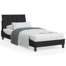 Black velvet bed frame with LED lights 90x190 cm by , Beds and slatted bases - Ref: Foro24-3213753, Price: 142,51 €, Discount: %