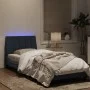 Dark gray velvet bed frame with LED lights 90x200 cm by , Beds and slatted bases - Ref: Foro24-3213758, Price: 157,37 €, Disc...