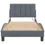 Dark gray velvet bed frame with LED lights 90x200 cm by , Beds and slatted bases - Ref: Foro24-3213758, Price: 157,37 €, Disc...