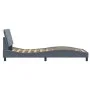 Dark gray velvet bed frame with LED lights 90x200 cm by , Beds and slatted bases - Ref: Foro24-3213758, Price: 157,37 €, Disc...